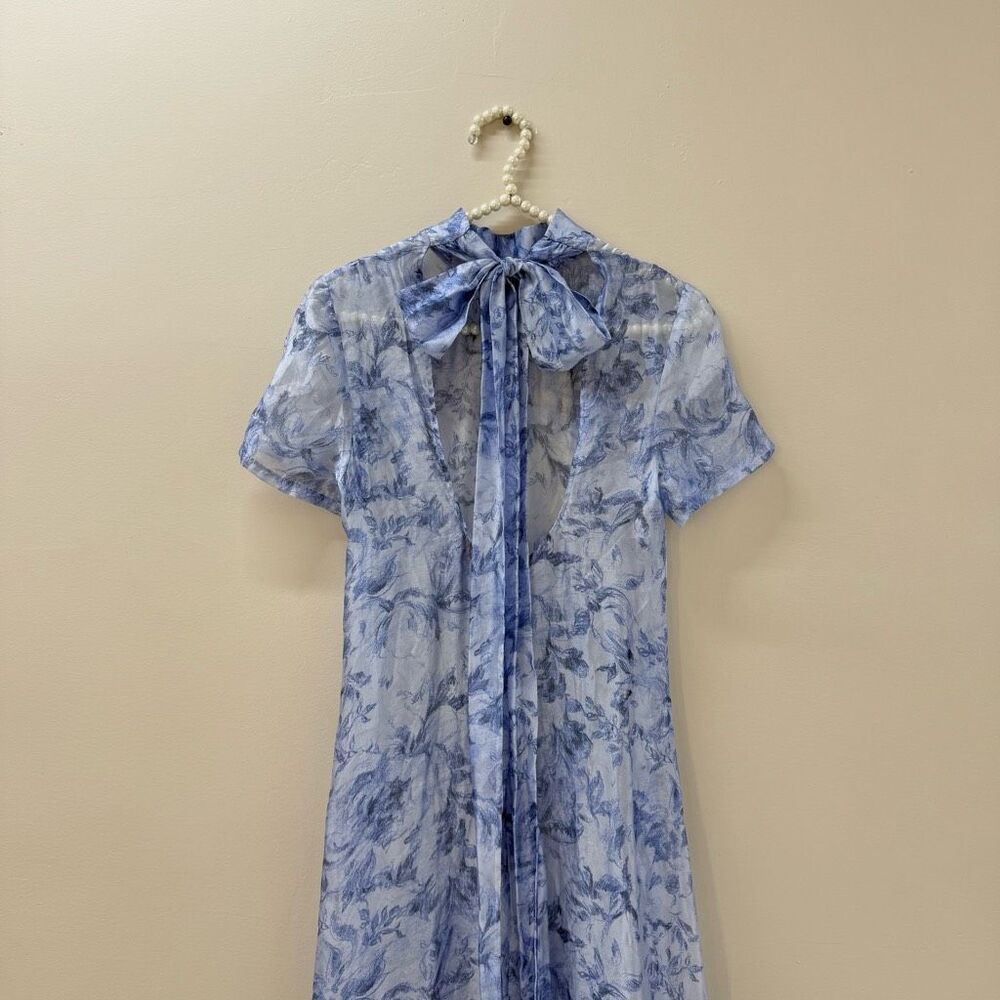 STAUD Light Blue Floral Maxi Dress - Picture 6 of 9
